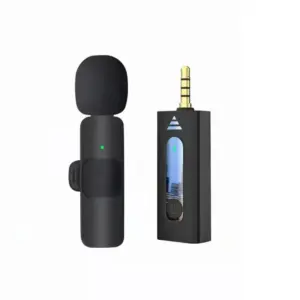 Wireless K35 Lavalier Lapel Microphone Omnidirectional Noise Reduction K35 Condenser Mic Portable Bluetooth 5.3