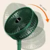 USB Mini Fan Rechargeable Height Folding Telescopic Fan Electric Stand Fan High Duration Mute Fan For Office Bedroom Cooler