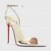 Fashionable and sexy high heels 2025 new pointed toe open toe straight buckle sandals for women's fashion plus size shoes