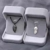 Valentine's Day Gift Good Simple Quality Couple Pendant Necklace Electrocardiogram Magnetic HeartPendant Splicing Necklace ﻿