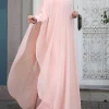 ZANZEA Women Chiffon Abaya Eid Mubarek Muslim Dresses Robe Long Sleeve Hijab Vestidos Fashion Abayas For Women Isamic Clothing